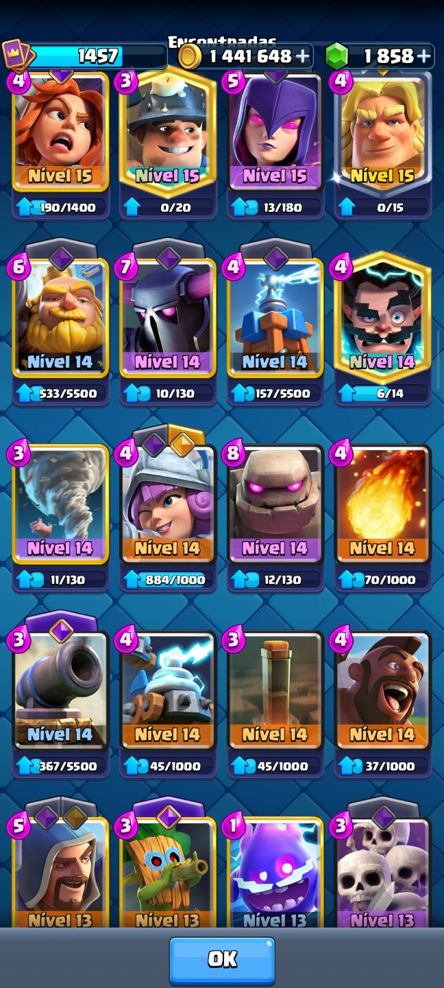 Combo de conta Supercell Clash Royale e Clash of clans