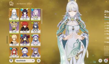 GENSHIN Zibai, Lauma+bis, Columbina, Nilou USER LIVRE
