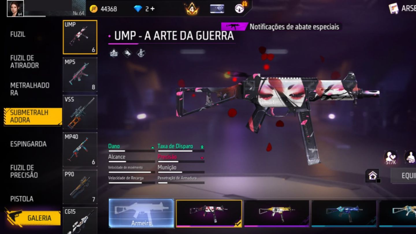 Conta Free Fire Gemada Prime 4 - Conta com Calça Angelical Vermelha!