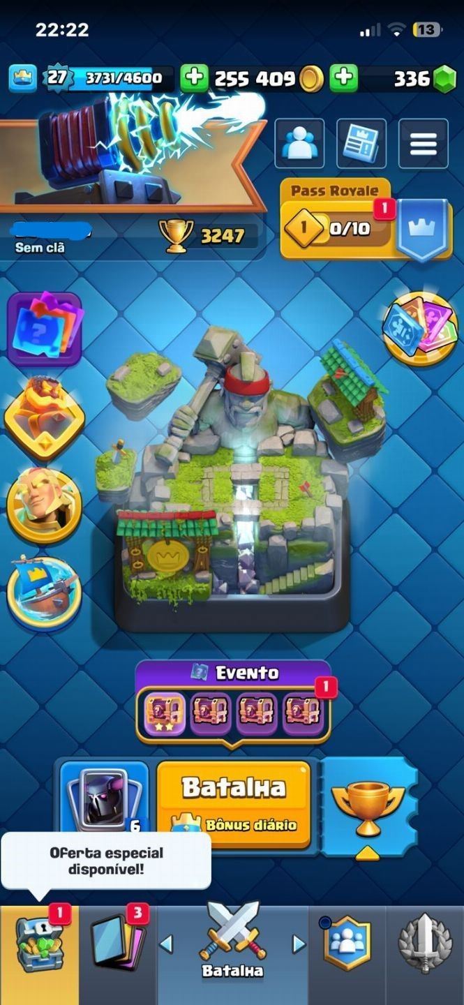 CONTA DE CLASH ROYALE COM 3,2K TROFEUS E BRAWL STARS 7,9K TROFEU E LENDARIO