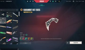 CONTA KARAMBIT VCT 2025 E LEQUE FLAMEJANTE