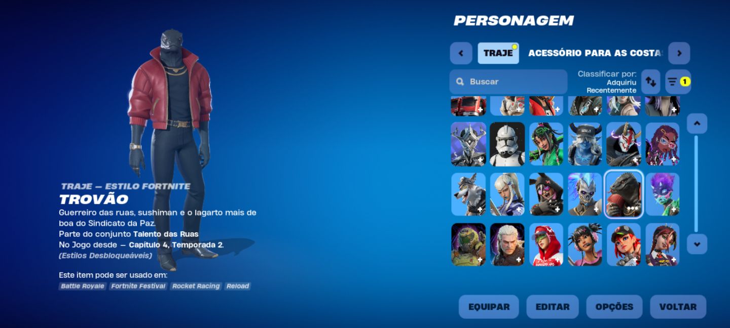 Conta epic games e fortnite com várias skins/ Power Rangers