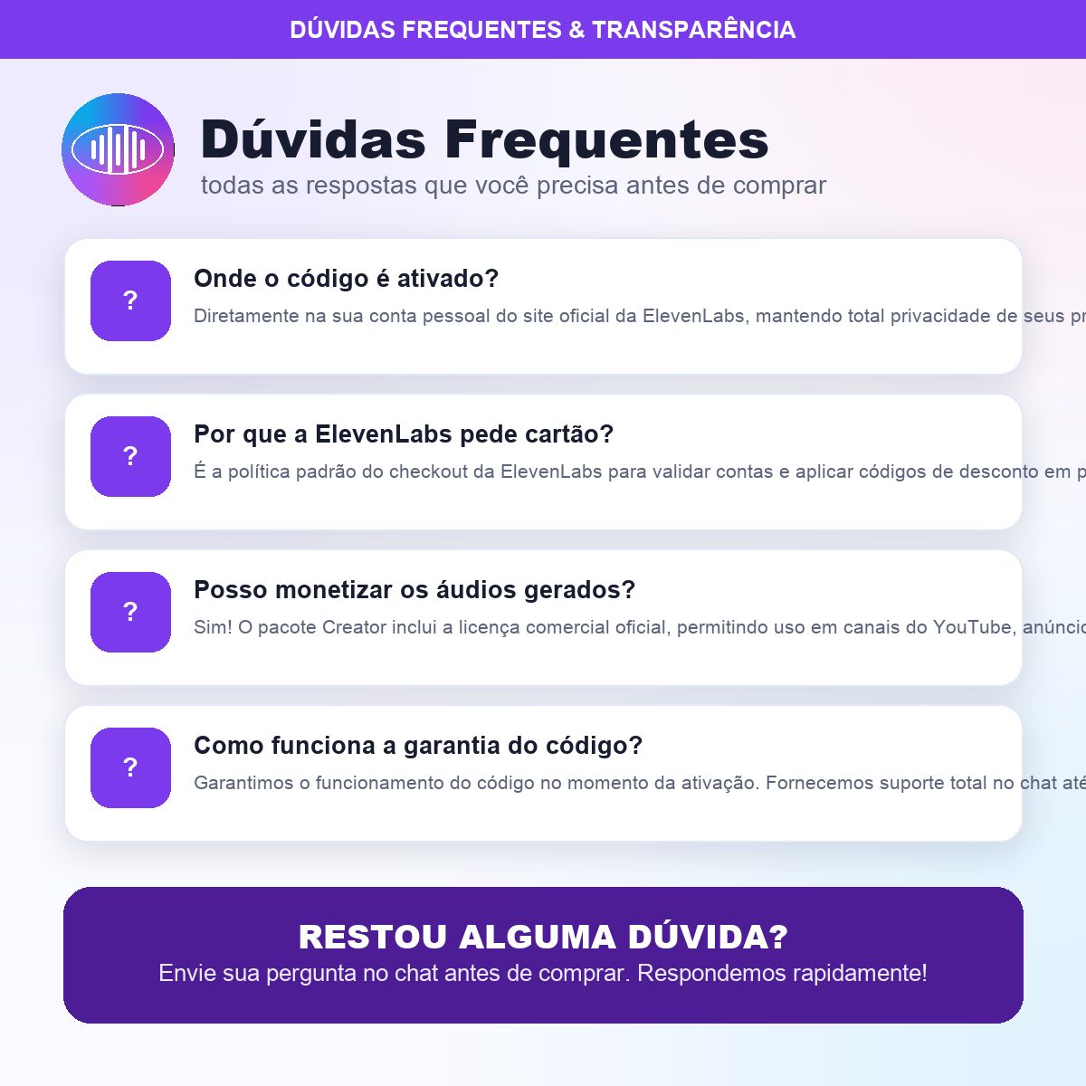 ELEVENLABS PLANO CREATOR 30 DIAS | CÓDIGO $22 OFICIAL | 100K CRÉDITOS