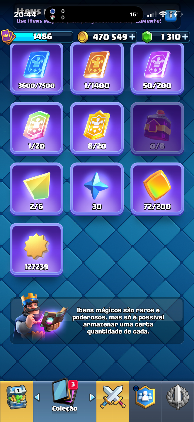 Conta de Clash Royale, negocio valor, possui quase todas as cartas, e arena alta