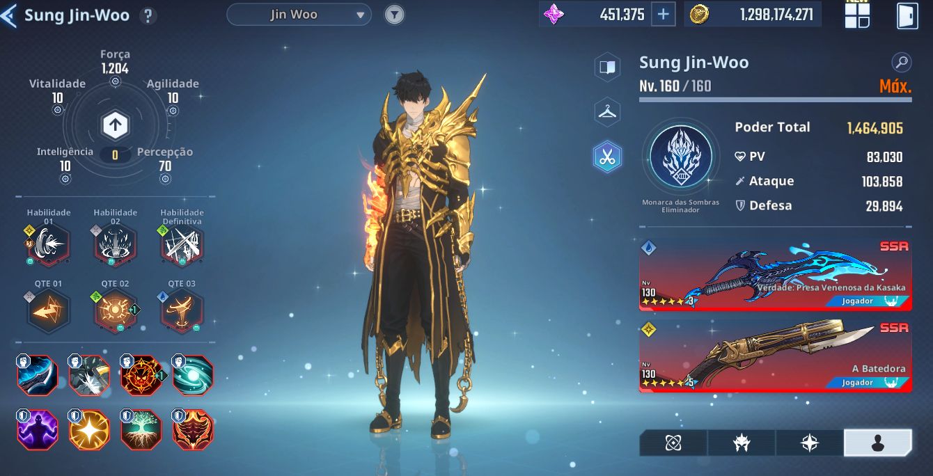 Solo Leveling: End Game - com 451Mil Núcleos Mágicos! + 2308 Tickets