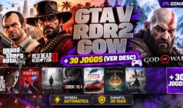 GTA V + RED DEAD REDEMPTION 2 + GOD OF WAR + SPIDER-MAN | CONTA STEAM COMPARTIL