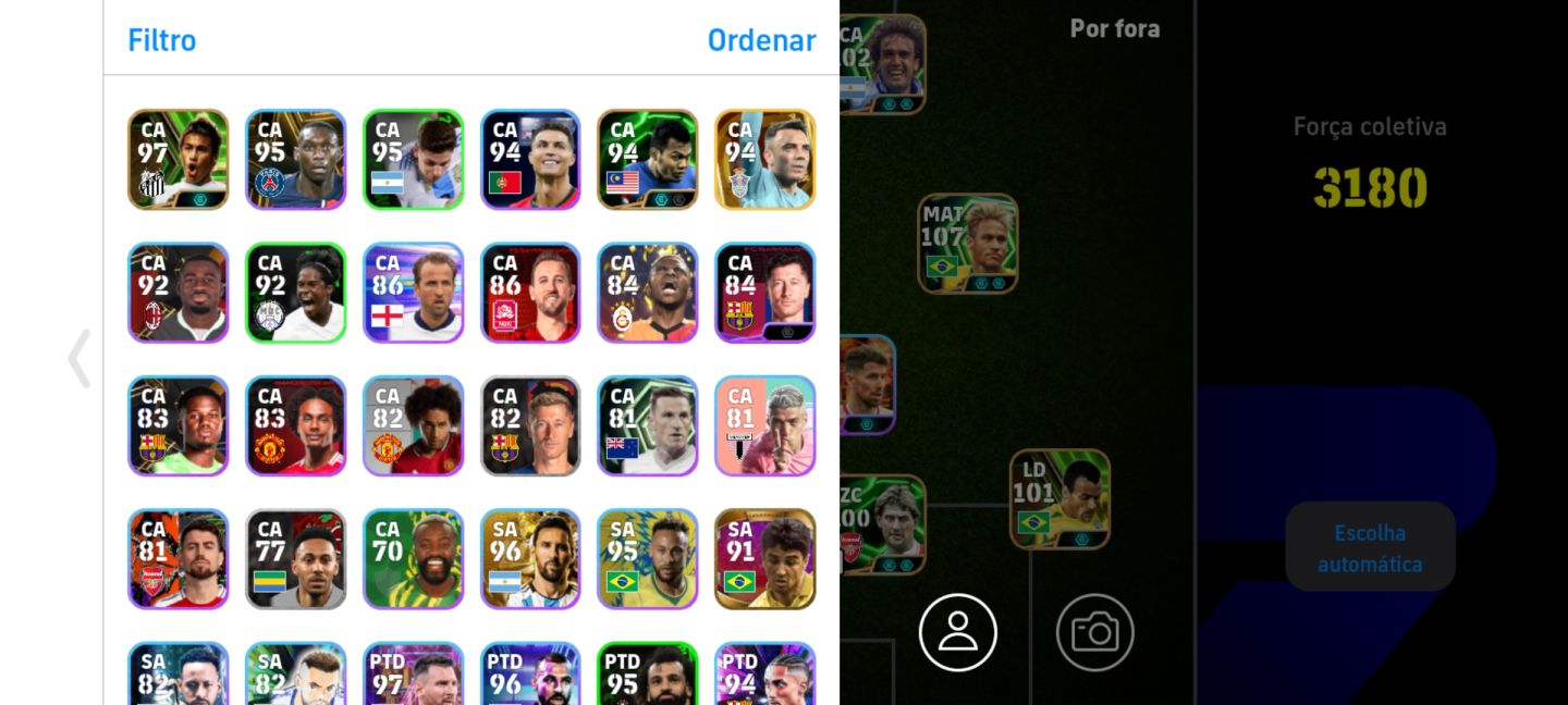 Conta Efootball | 3180 FC | Ronaldinho 107 | Neymar 107 | Konami ID