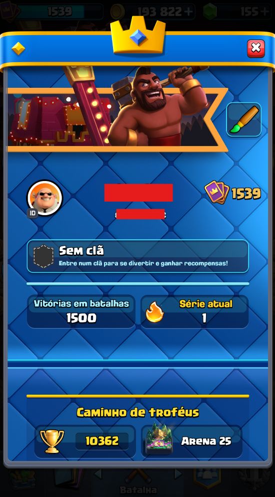 Clash Royale | 10.362 Troféus + 11 Evoluções + 4 Heróis | Acesso Total