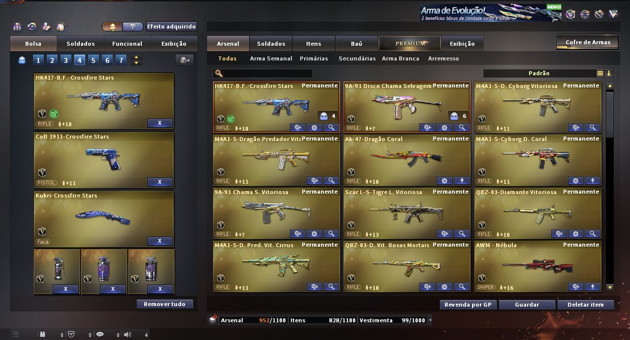 CONTA CROSSFIRE 01 DO SITE COM MUITOS ITENS RAROS E PERFEITA EM TODOS OS MODOS!