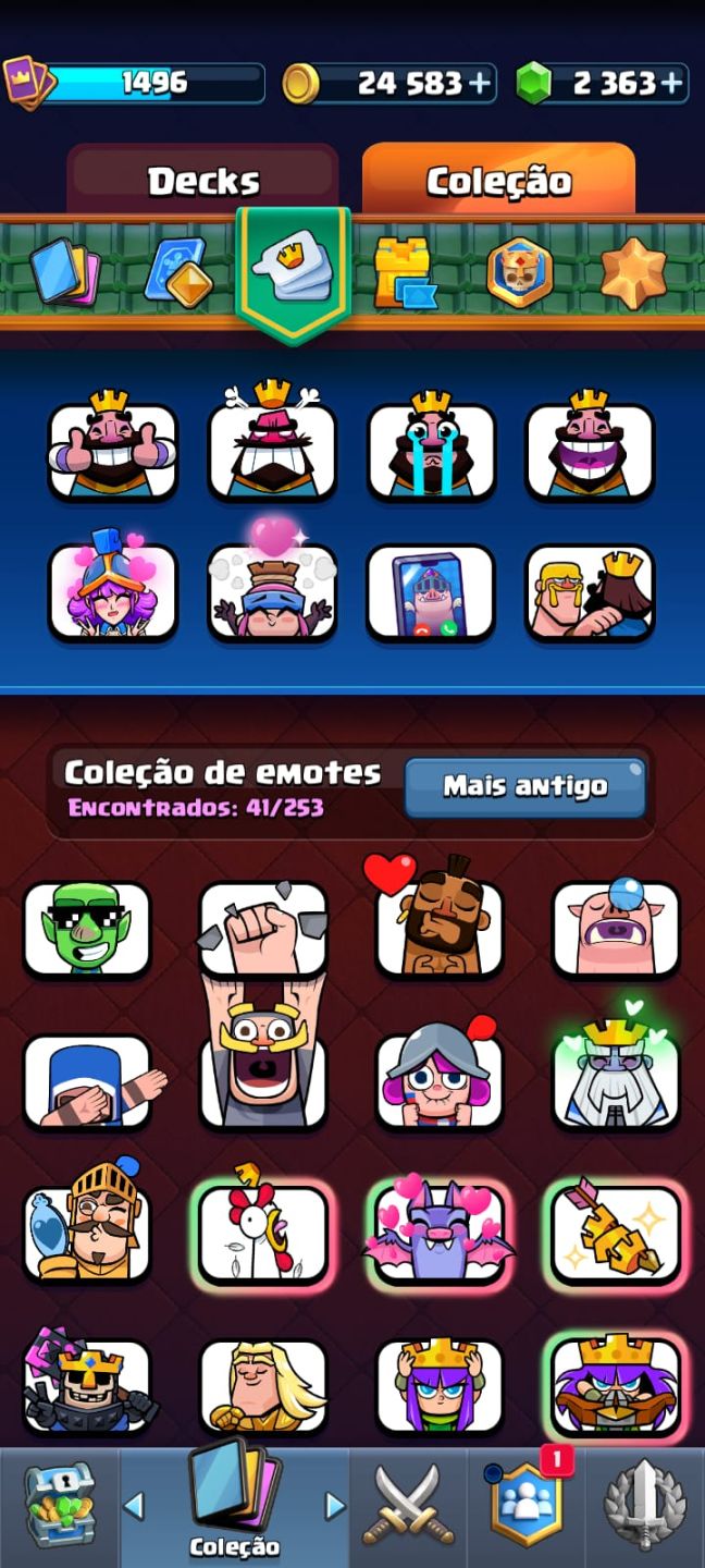 CONTA CLASH ROYALE RARA / CONTA 10 ANOS / 10k TROFÉUS / MUITOS COSMÉTICOS