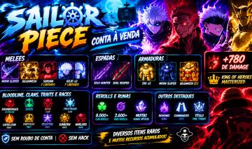 | 780% Damage, Gojo x2 F ,Sukuna F, 8K+ Clan Rerolls e Raros [PREÇO NEGOCIÁVEL]