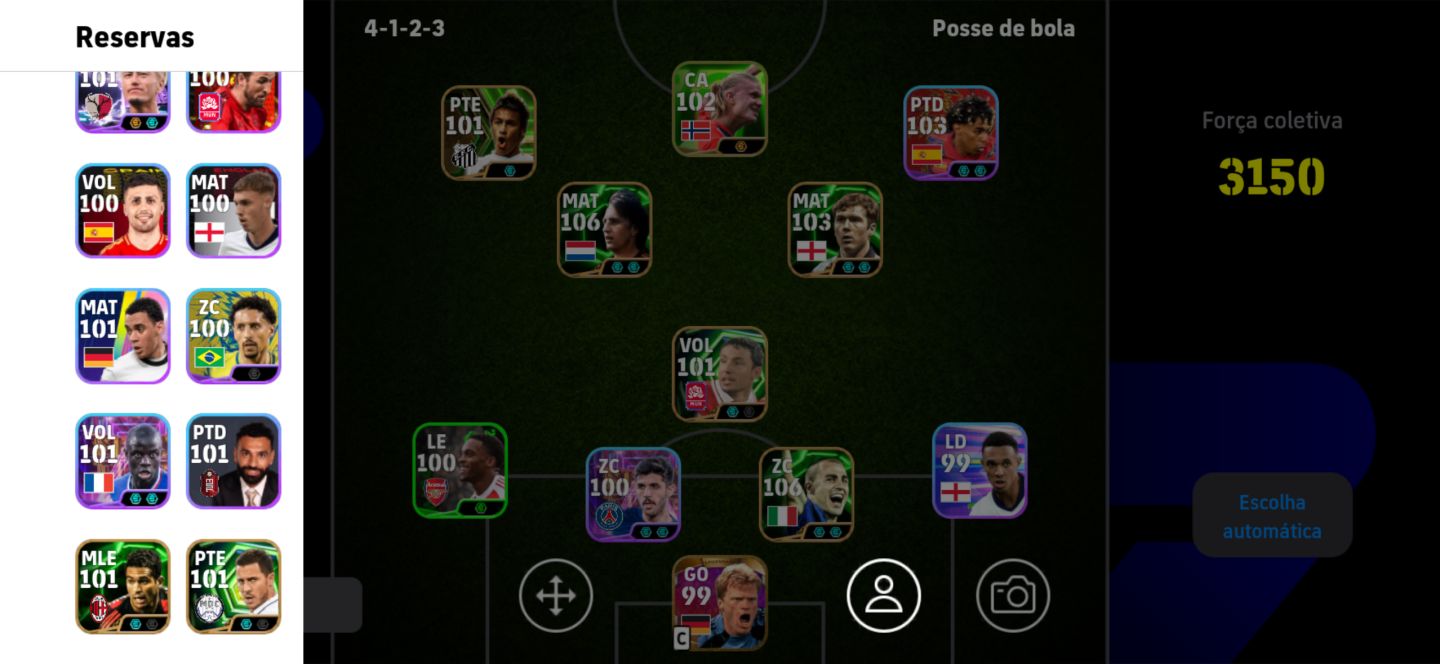 Conta eFootball Forte | 4M GP | Vários 100+ | 3150 FC