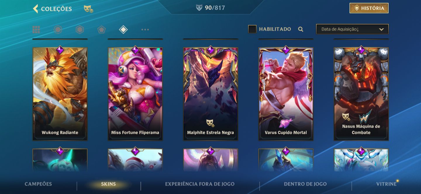 CONTA WILD RIFT -90 SKINS|4 PRESTÍGIO/PRIMOROSA|JARVAN IV MÍTICO | ELITE COLEÇÃO