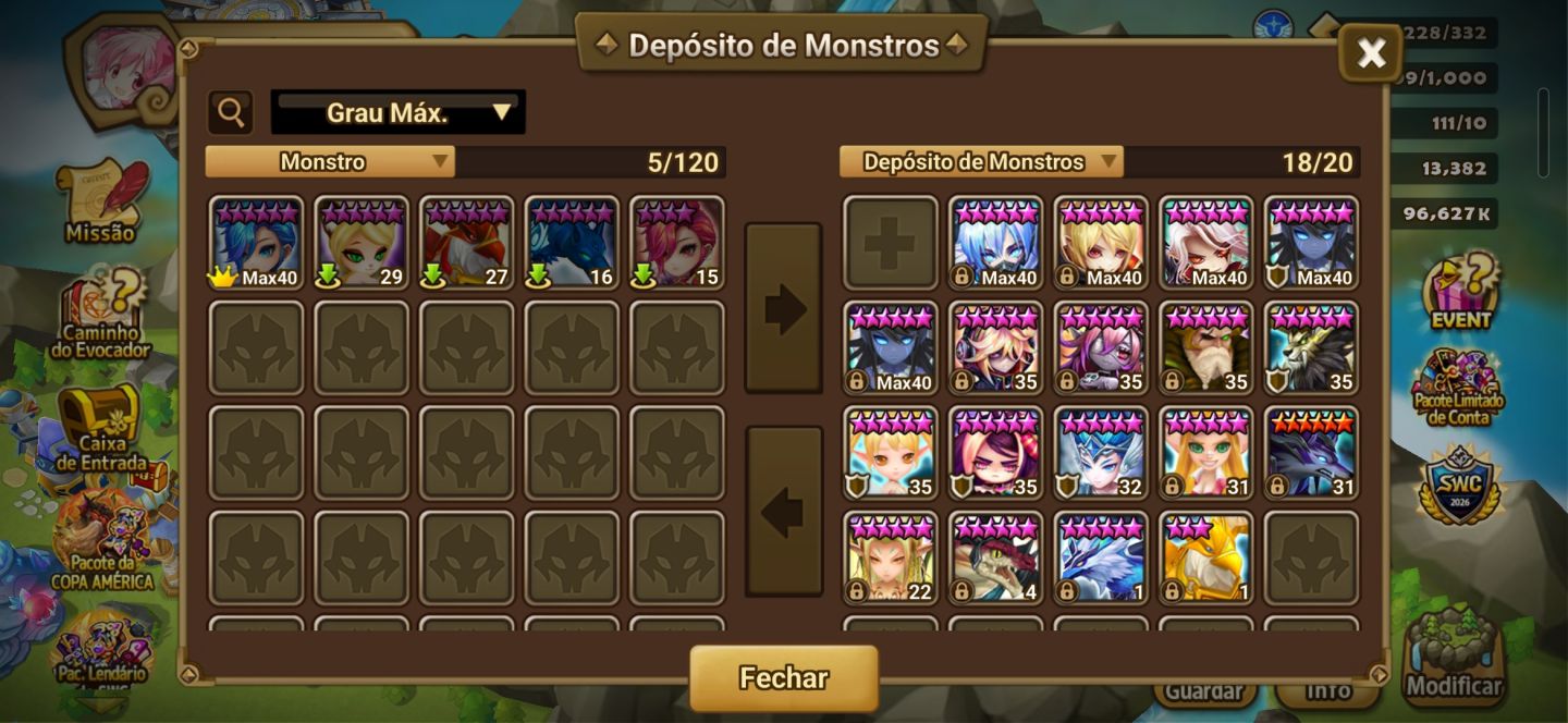 Conta Summoners War | 2 LD Nat 5 (Giselle + Shan) + Full Access