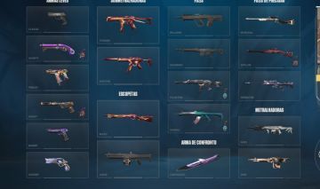 CONTA VALORANT COM 500 REAIS GASTOS, NO PRECIN E COM 6 SKINS DE FINALIZAÇÃO.