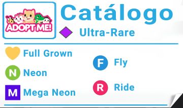 ADOPT ME | CATÁLOGO DE PETS ULTRA-RAROS FULL GROWN | FLY, RIDE, NEON, MEGA