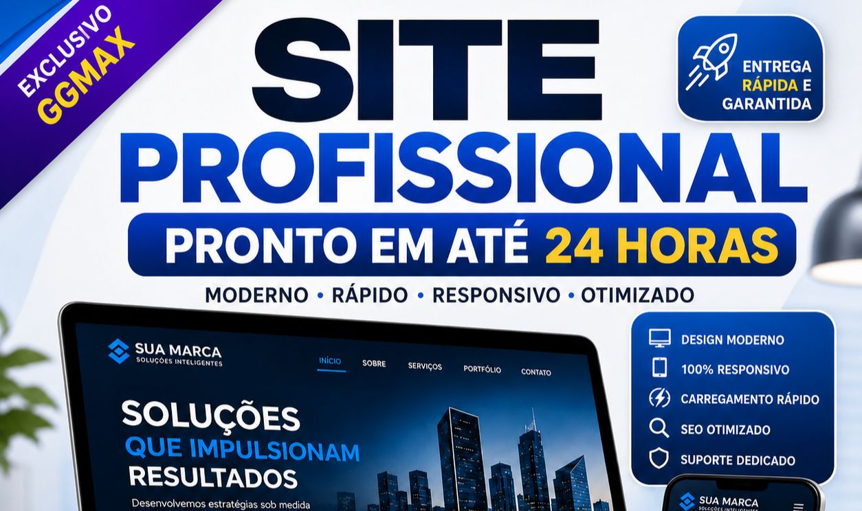 CRIAÇÃO DE SITE PROFISSIONAL | INCLUSO DOMÍNIO E HOSPEDAGEM