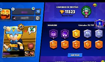CONTA DE BRAWL STARS | 11K | 53 BRAWLERS | 4 LENDÁRIOS | 7 HÍPER | 2023