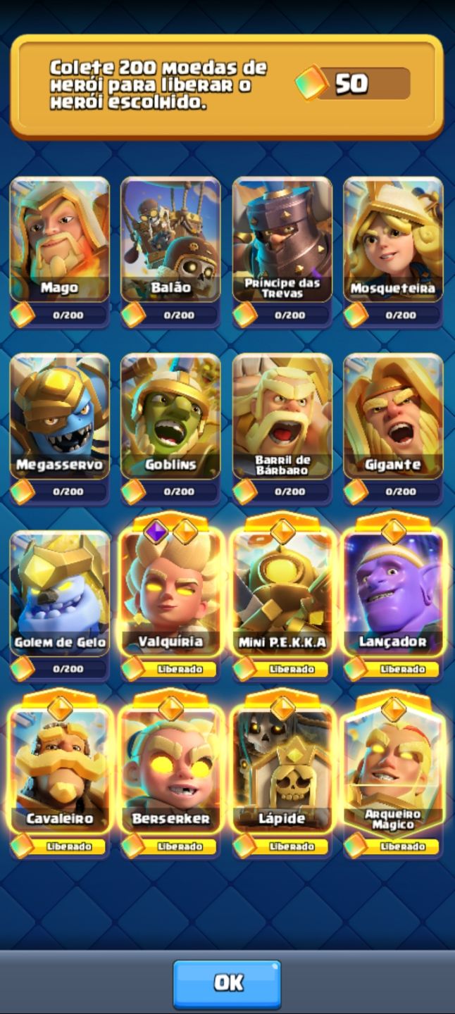 Conta Clash Royale nível 16
