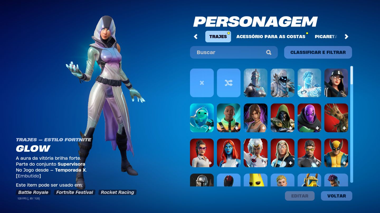 Conta fortnite: Minty, glow +salve o mundo fundador (180 skins )