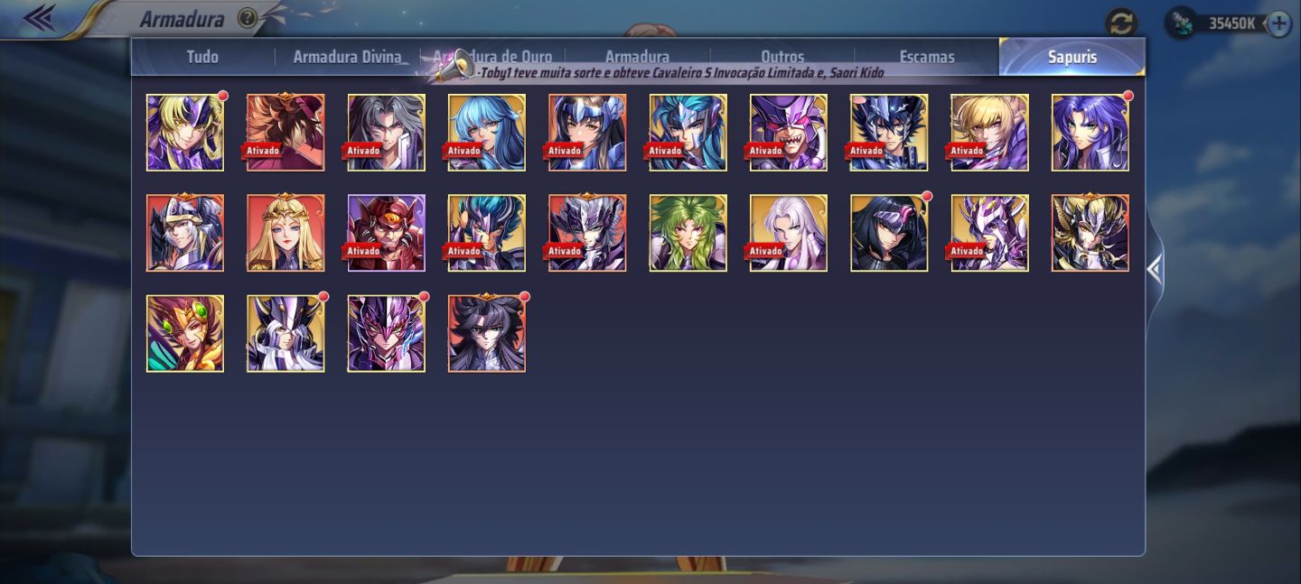 Conta forte A145- Mixer 3 LV 96 Saint Seiya wakening
