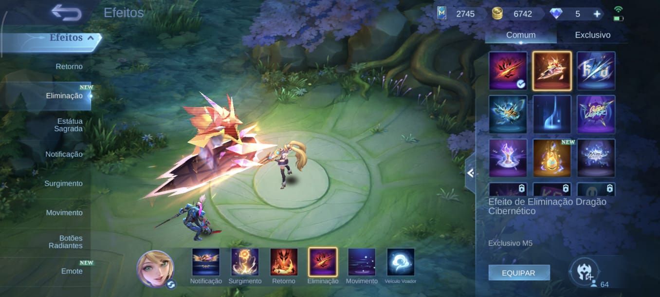 Conta de ML com 72 skins totais.