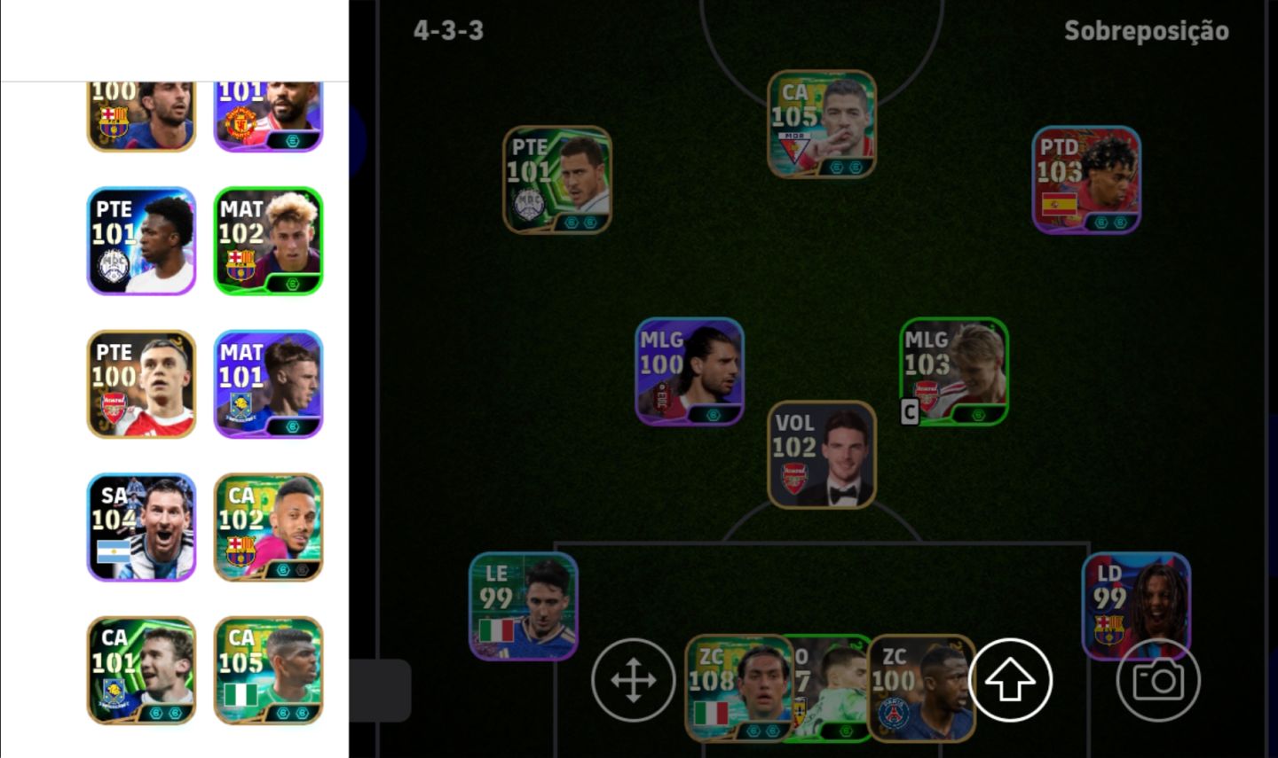 CONTA COM 3167 VARIOS JOGADORES. DE EFOOTBALL