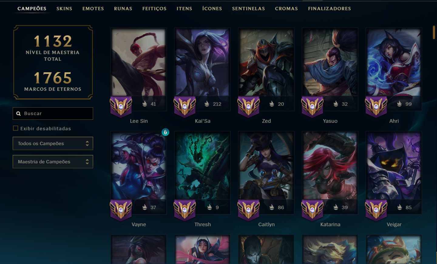 CONTA DE LOL DE 2015 COM 346 SKINS + CONTA VALORANT DE BRINDE!