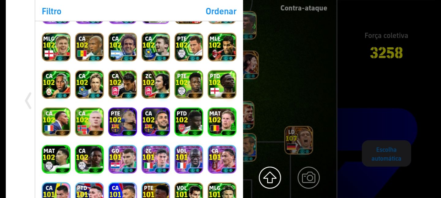 Conta eFootball TOP 3258 FC | Elenco Recheado de Épicos e Showtime