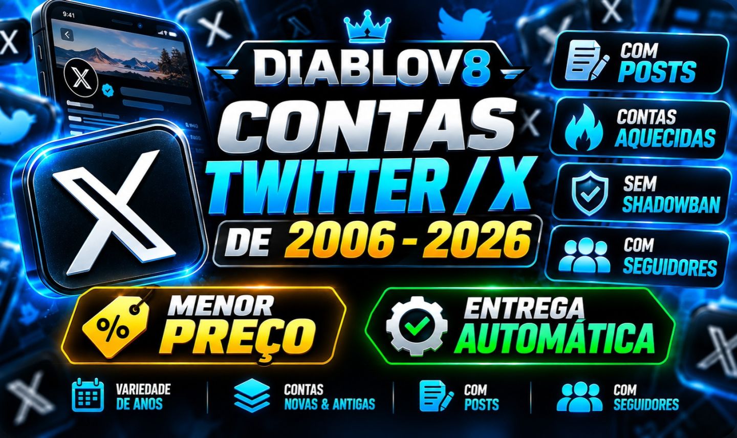 ENTREGA IMEDIATA - Contas Twitter/X Prontas para Uso Email+2FA | Novas e Antigas