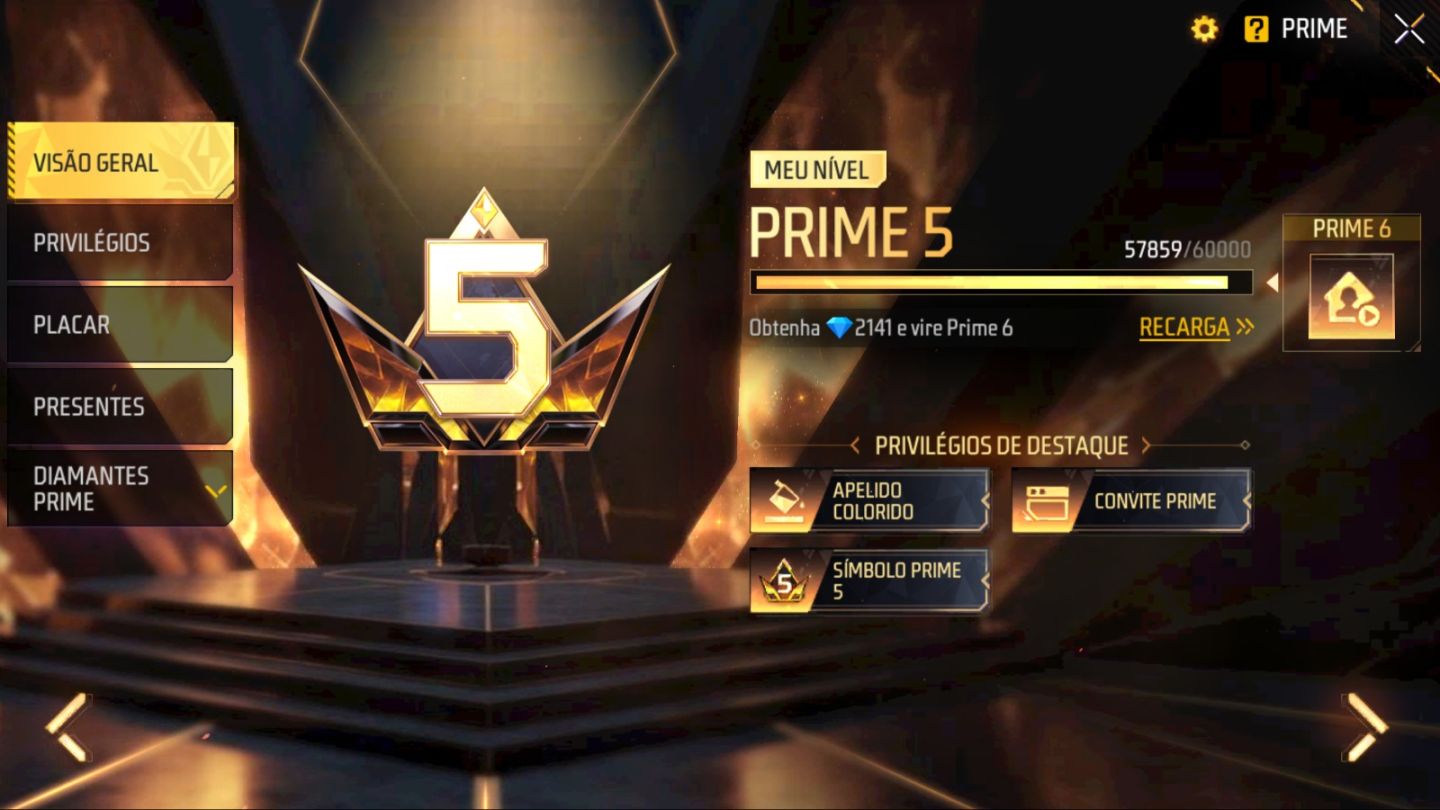 Conta de Free fire Gemada Rara com ump Roxa e XM8 ROXA