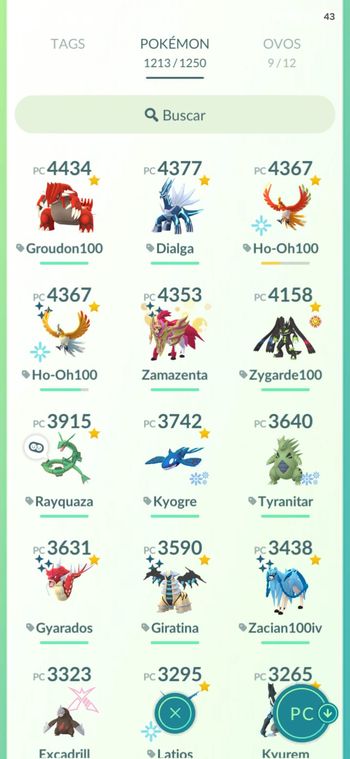 Conta Pokémon GO LVL71 - 28M de Poeira, Zygarde 100%, Mewtwo Shundo Mega