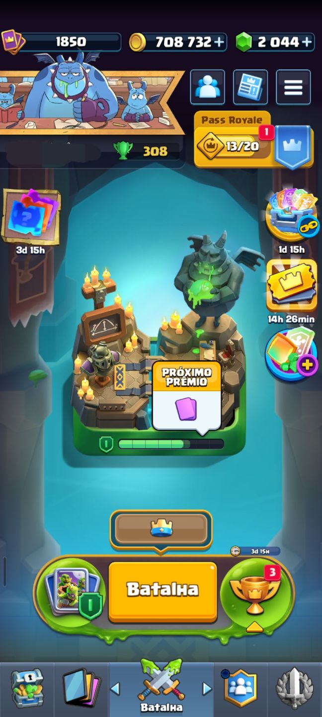 CONTA CLASH ROYALE FULL TROFÉUS