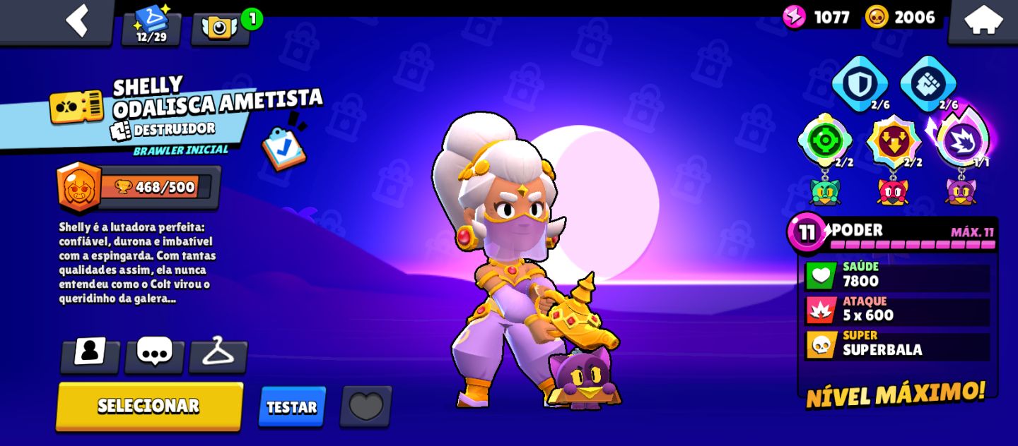 Conta de brawl stars com 2500 troféus skin lendária e muito mais