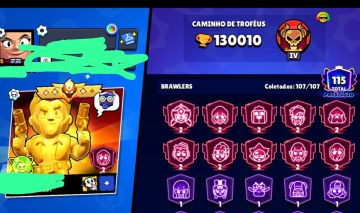 CONTA BRAWL STARS 130K TROFÉUS FULL MAXIMADOS TODOS OS BUFFIES