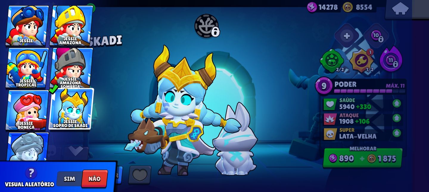 Conta de brawl stars, muitas skins Brawlers upados é muito mais