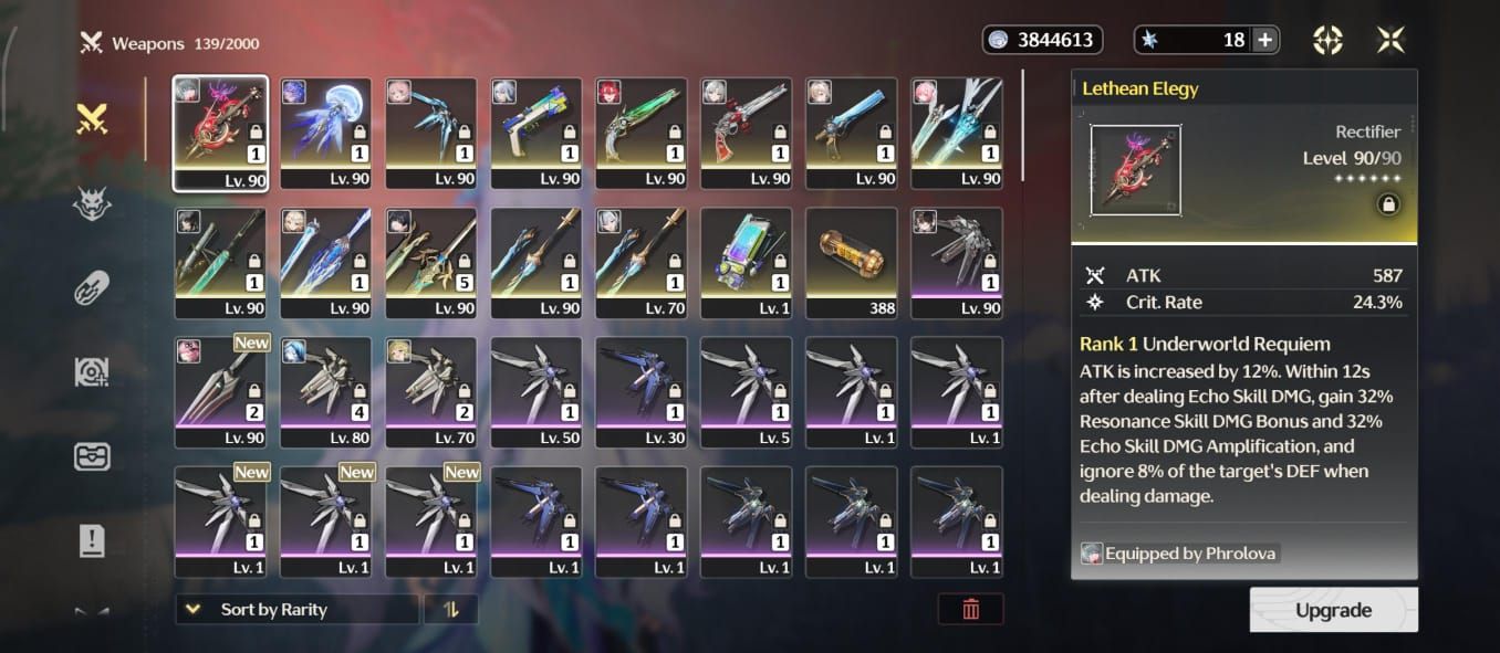 Conta WuWa Endgame, lvl 80, Phrolova s1 time premium, 17 personagens t5