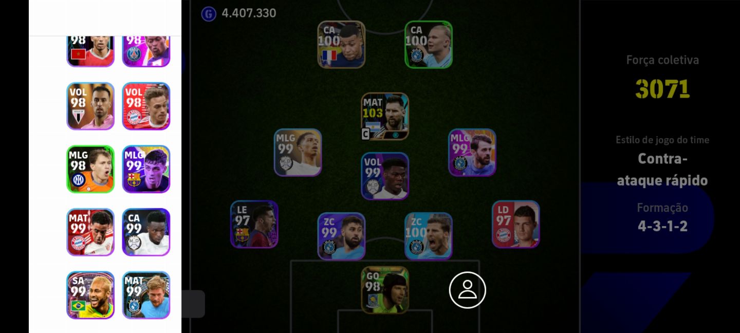 Conta Efootball Mobile forte