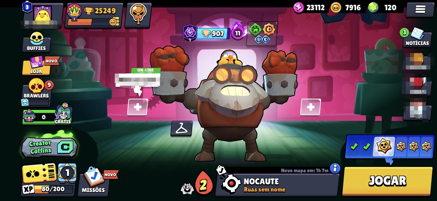 CONTA BRAWL STARS ANTIGA, CHEIA DE RECURSOS, SKINS BRAWLERS UPADOS E MUITO MAIS