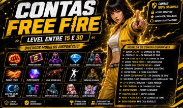 CONTAS FREE FIRE COM SKINS LENDÁRIAS E ANGELICAL