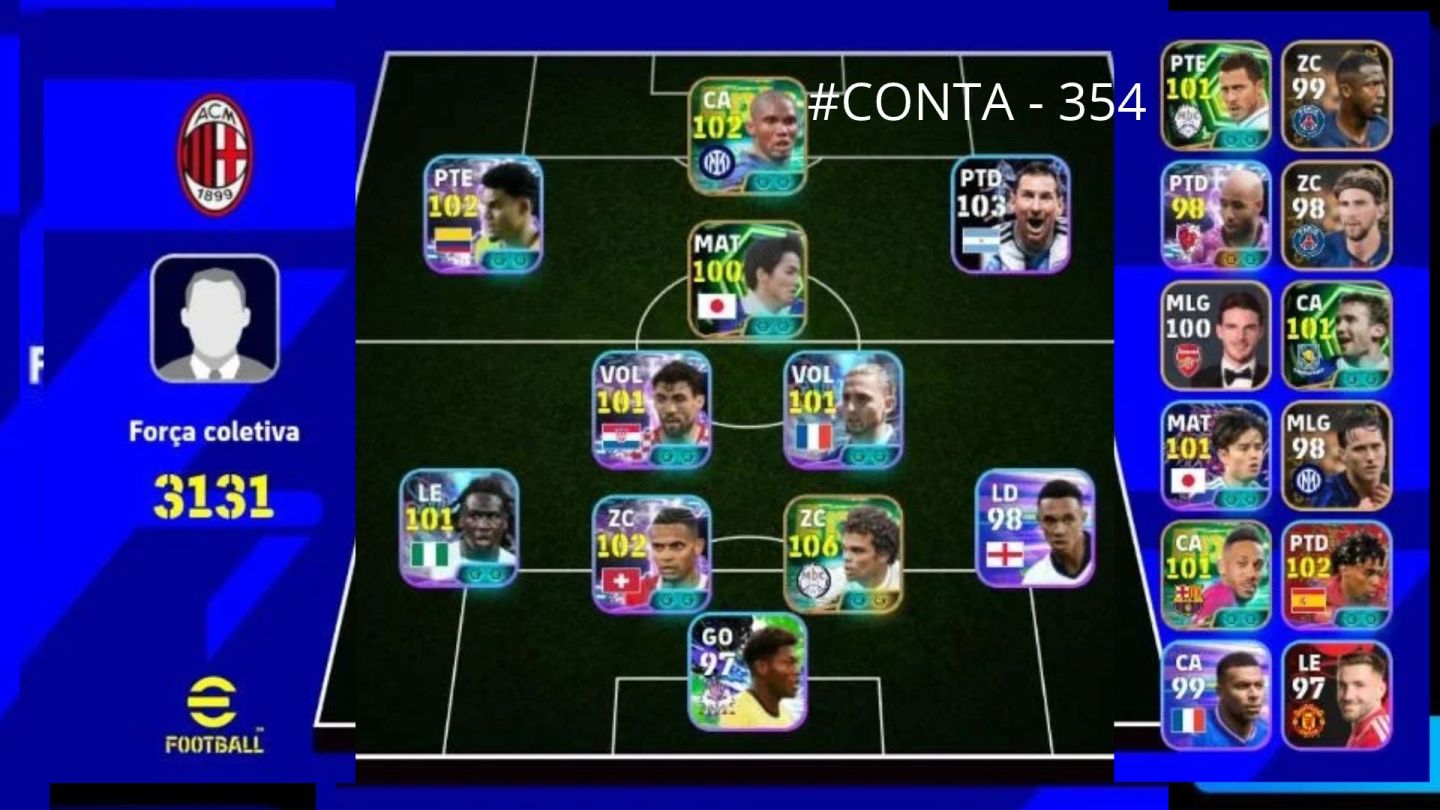 Contas Exclusivas de Efootball Mobile - Bigtimes, Épicos e Showtimes Incríveis