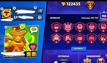Conta Brawl 122k de troféu, Fama ALIEN, FULL TUDO, Cheio de skin rara antiga.