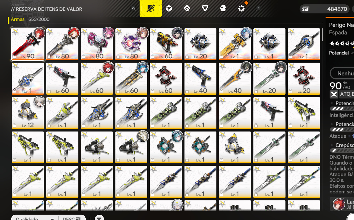 Conta Arknights Endfield com varios SSRs