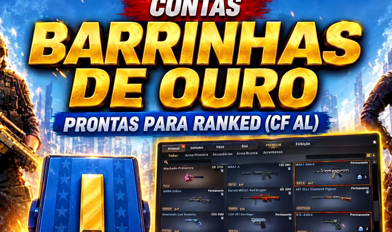 Conta barrinha de ouro + kit zebra e 687 ELL DIAMOND