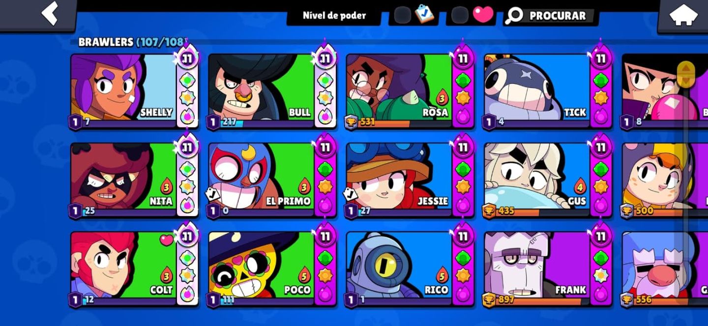 CONTA DE BRAWL STARS COM 46K DE TROFÉUS!!