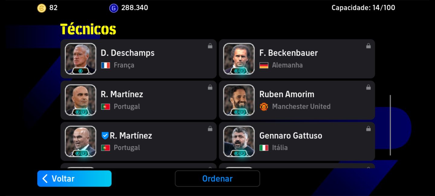 Conta Efootbal 3250 com Fichas Editadas, Suarez, Cruif, Pele e Outros