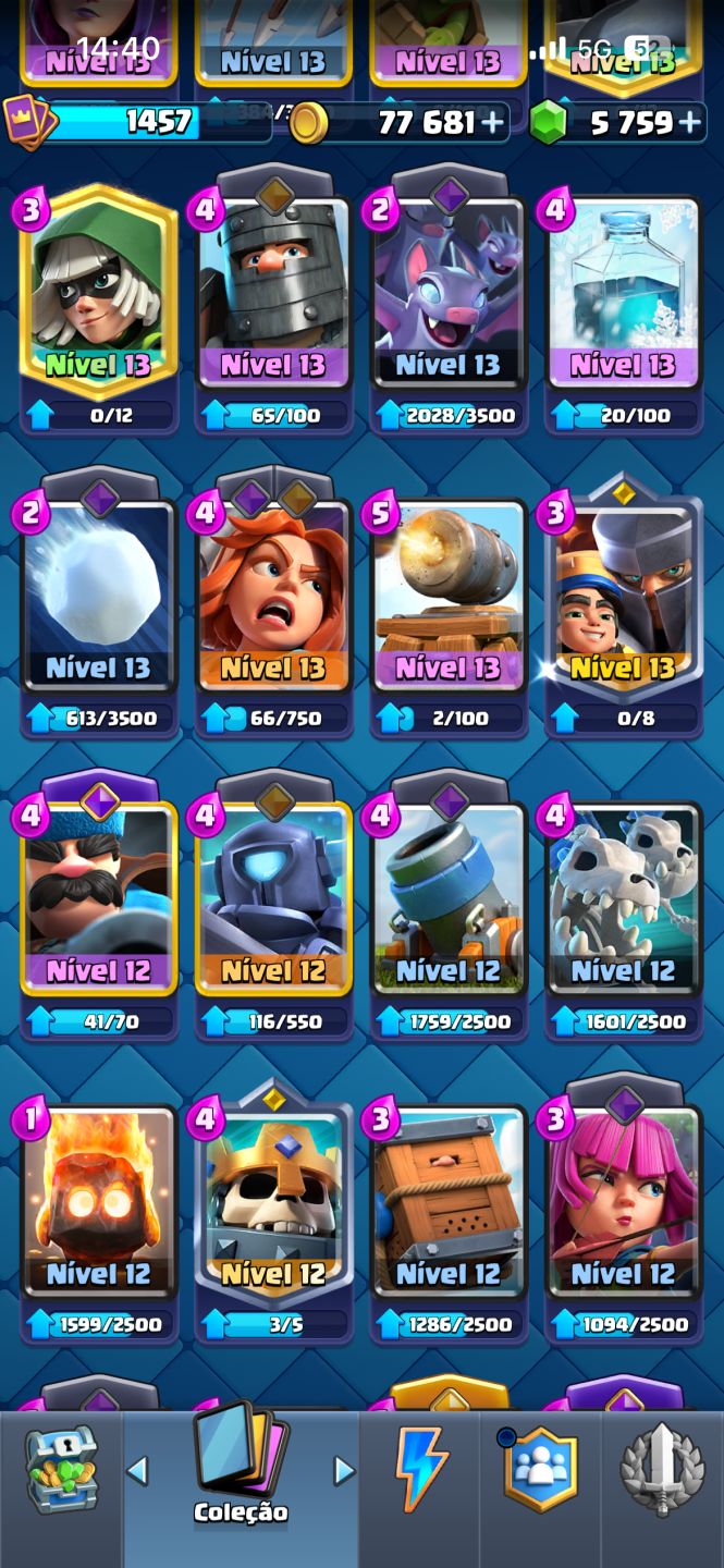 CONTA DE CLASH ROYALE COM EMBLEMA DE 10 ANOS+10K DE TROFÉU+9CARTA EVO+5K DE GEMA