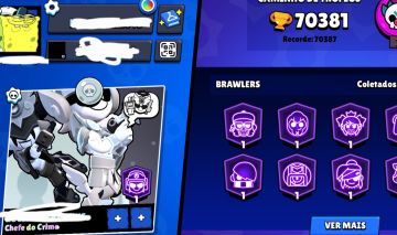 Conta de Brawl Stars gemada no precinho, 70k troféus