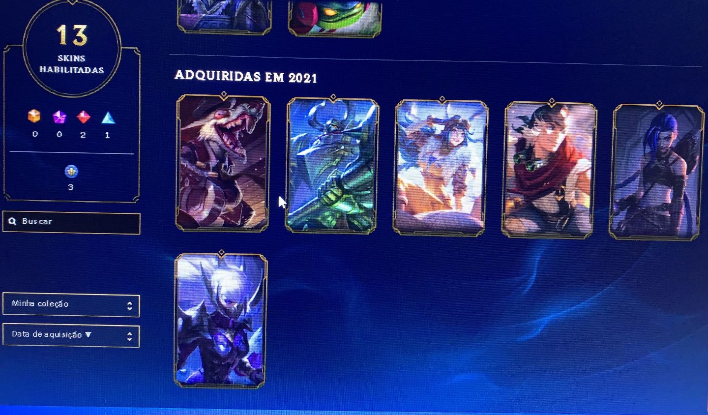 Conta Gold 1 Smurf Ganhando 30 pdls + // Com 15 skins