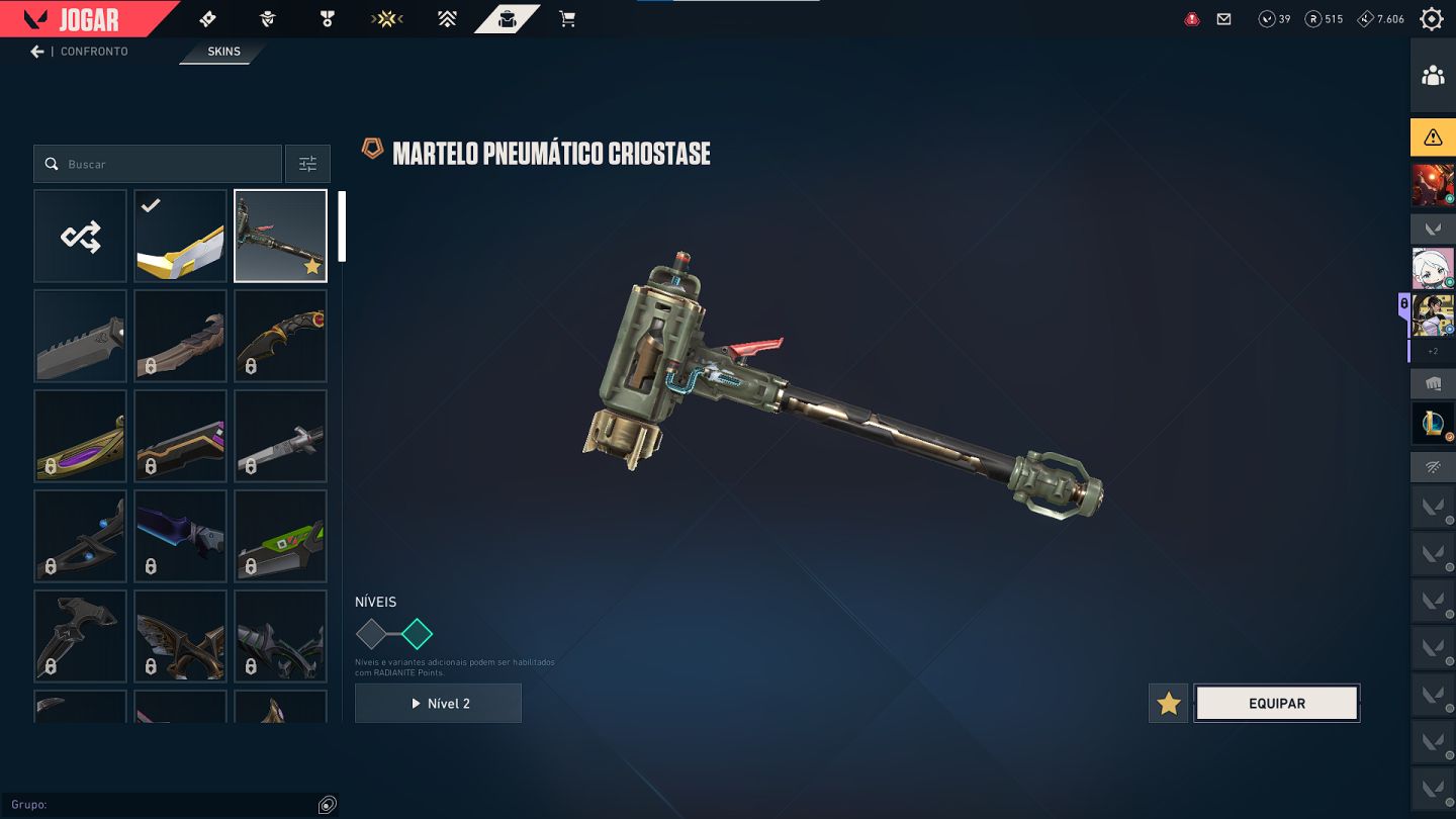 Conta VALORANT com 17 skins, vendendo pois não jogo mais e preciso de dinheiro